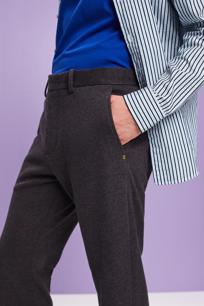 Dzianinowe spodnie slim, DARK GREY, detail image number 2