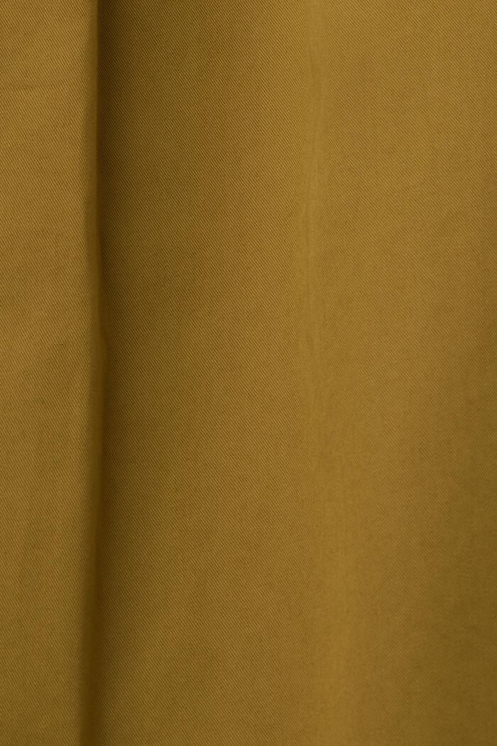 Spódnica do kolan z paskiem, 100% bawełna, OLIVE, detail image number 6