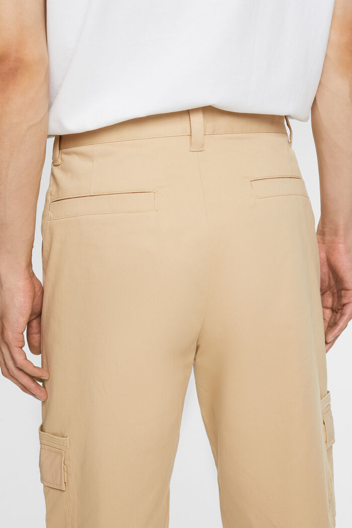 Spodnie bojówki z podwiniętymi nogawkami, SAND, detail image number 4