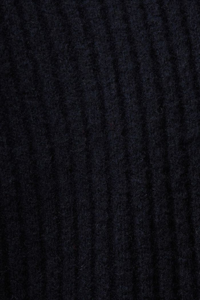 Sukienka mini z dzianiny w prążki, BLACK, detail image number 5