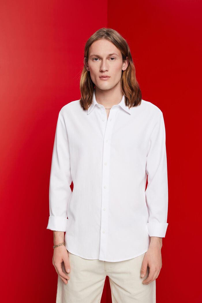 Koszula, fason slim fit, WHITE, detail image number 0
