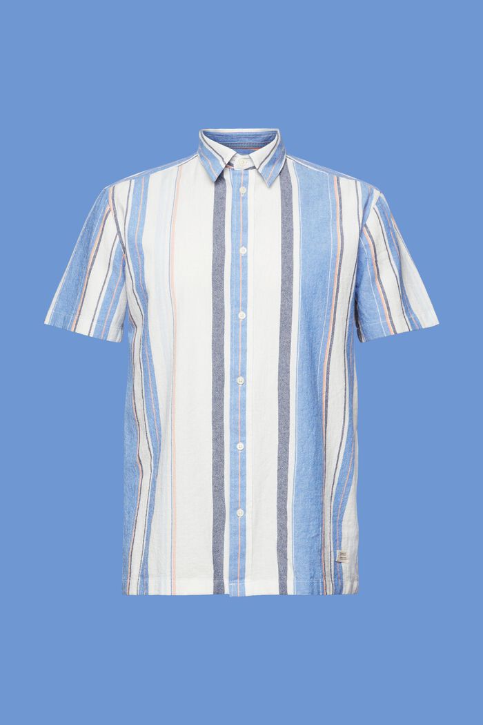 Koszula z krótkim rękawem w paski, 100% bawełny, BRIGHT BLUE, detail image number 6
