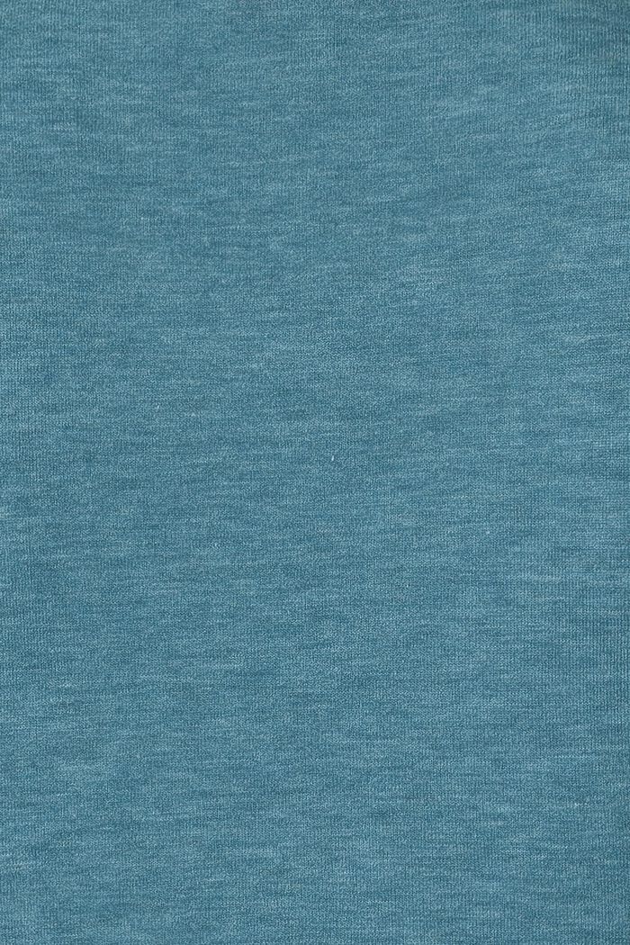 Dżersejowa koszulka z długim rękawem i guzikami, TEAL BLUE, detail image number 5