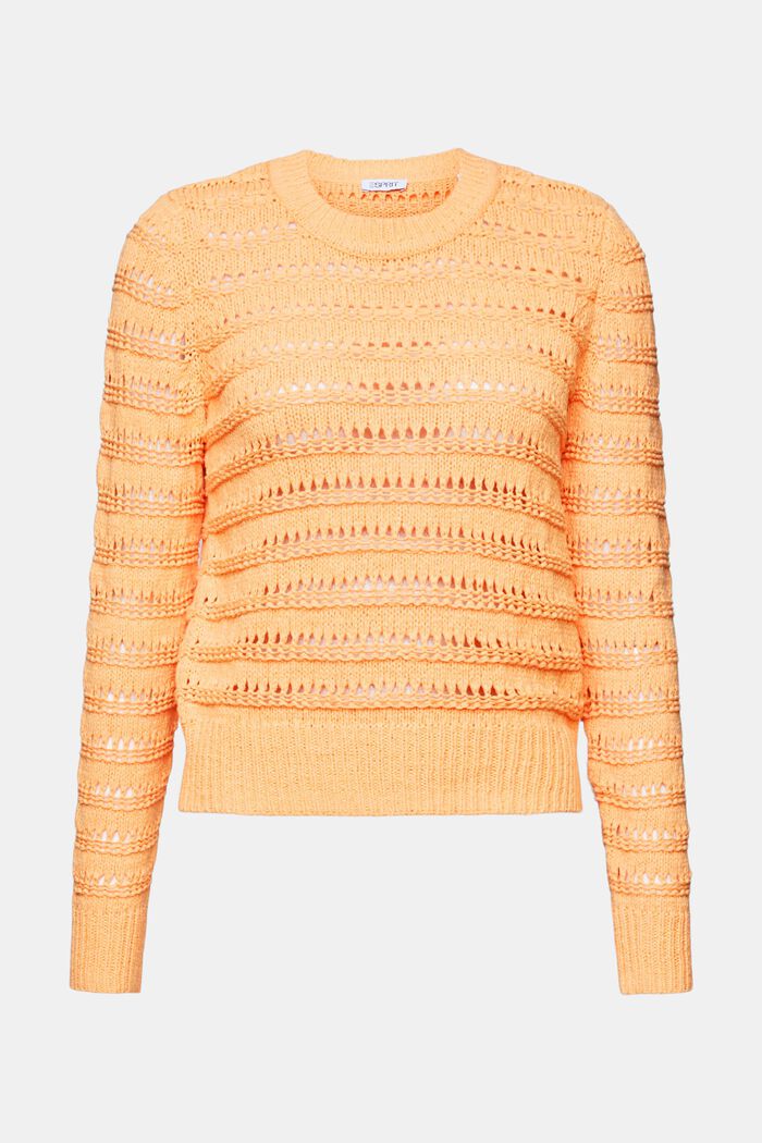 Ażurowy sweter, PASTEL ORANGE, detail image number 5