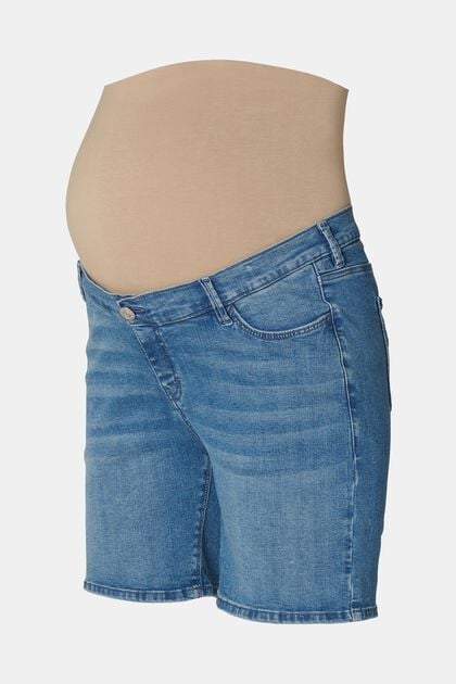 MATERNITY Dżinsowe szorty z panelem na brzuch
