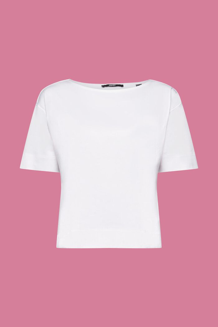 T-shirt o pudełkowym kroju, TENCEL™, WHITE, detail image number 6