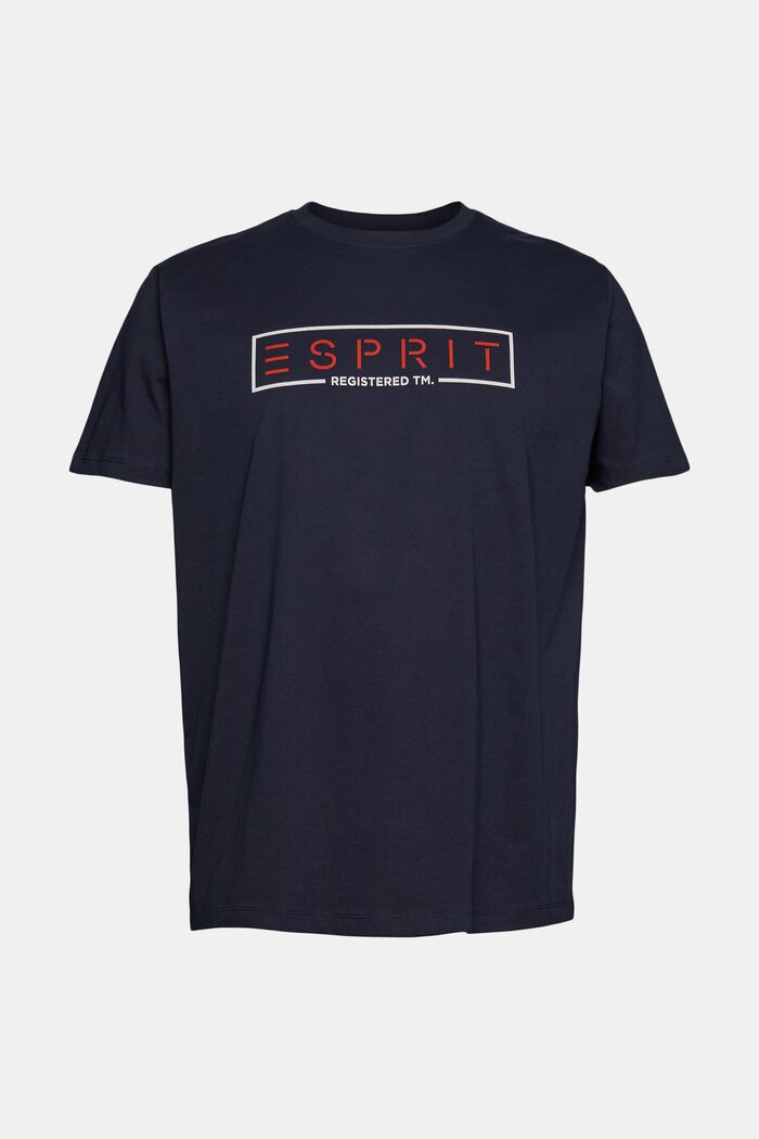 Jerseyowy T-shirt z logo, 100% bawełny