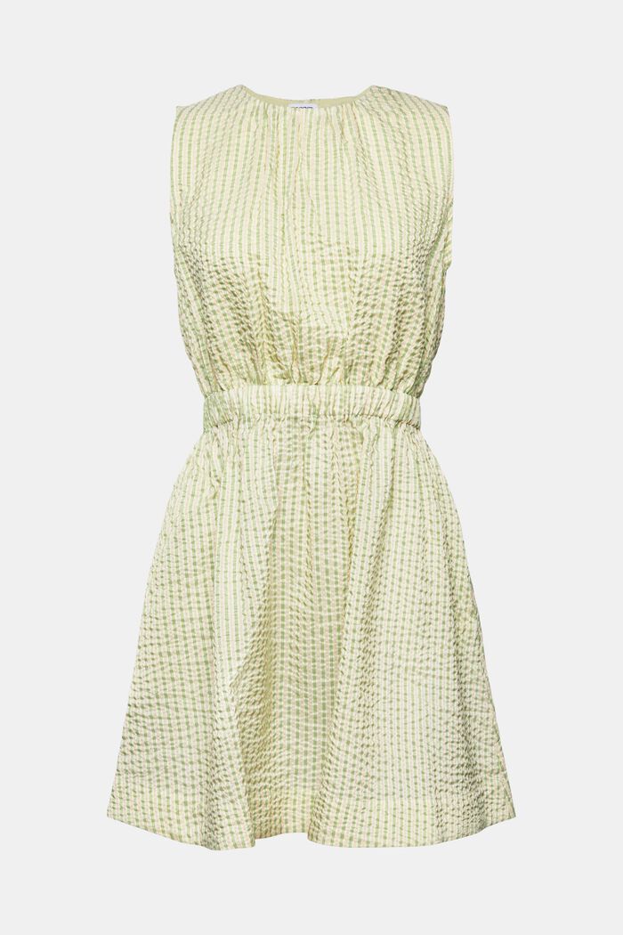 Sukienka mini bez rękawów z ażurowym tyłem, LIGHT GREEN, detail image number 6