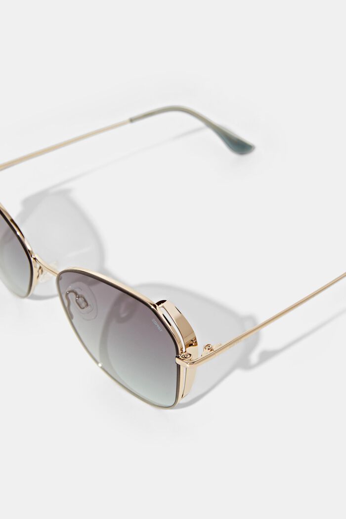 Okulary przeciwsłoneczne z metalową oprawką, GOLD, detail image number 2