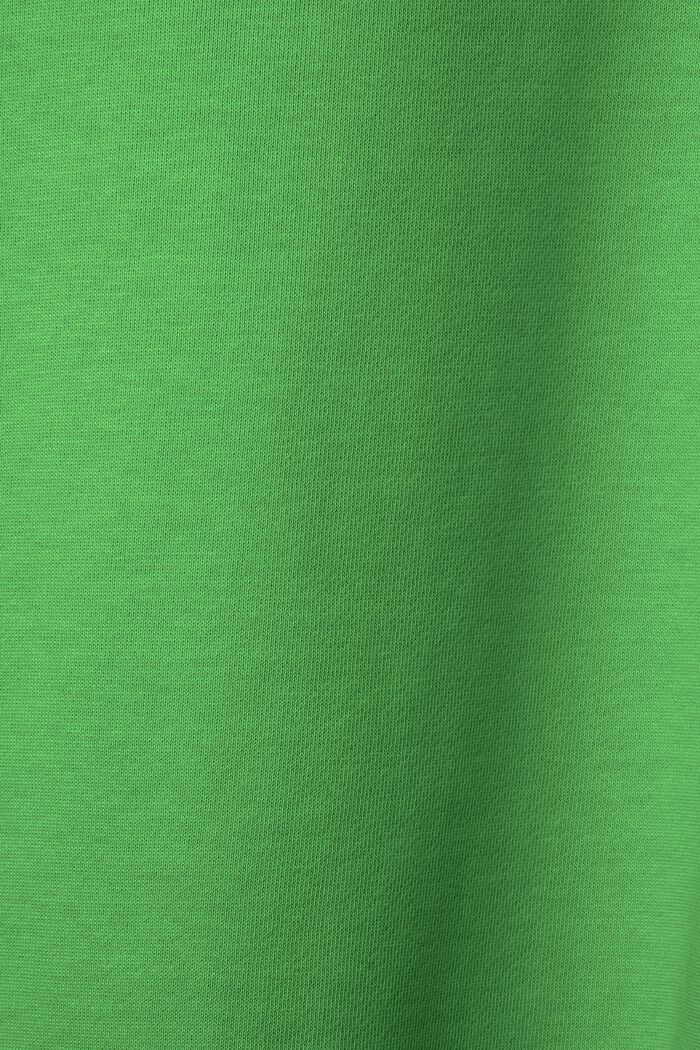 Bluza unisex z logo z bawełnianego polaru, GREEN, detail image number 5