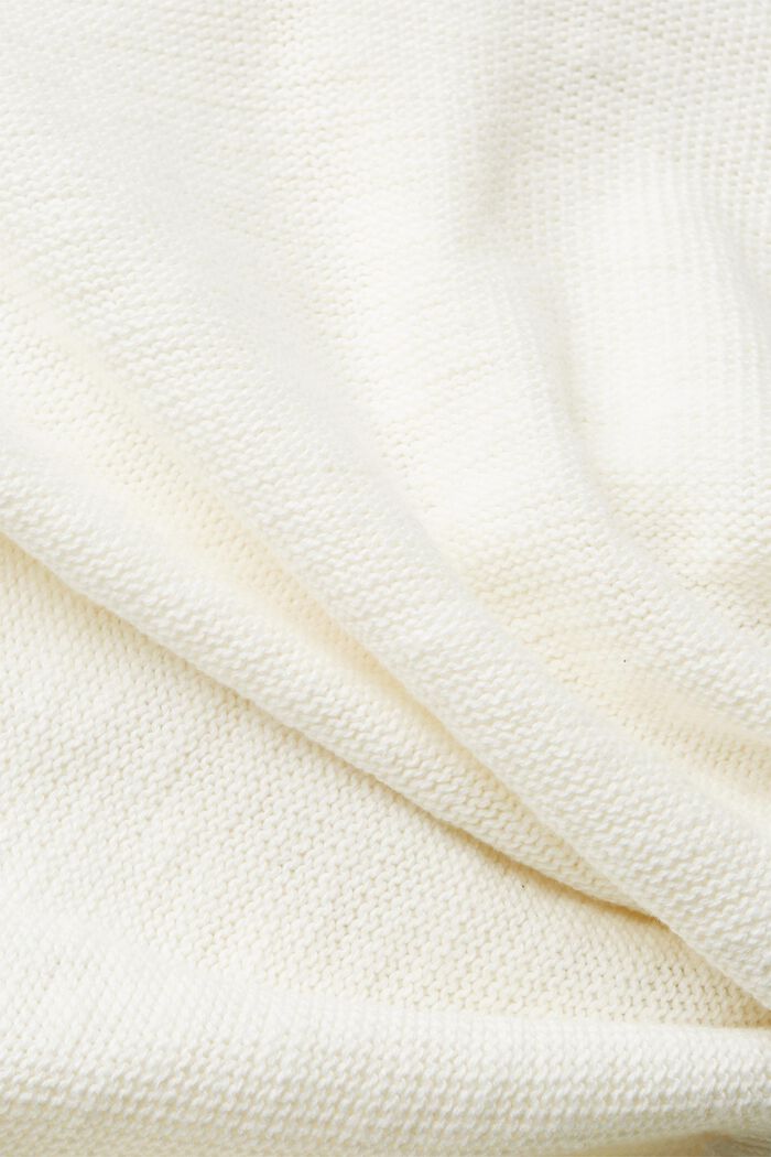 Dzianinowy kardigan z bawełny, OFF WHITE, detail image number 5