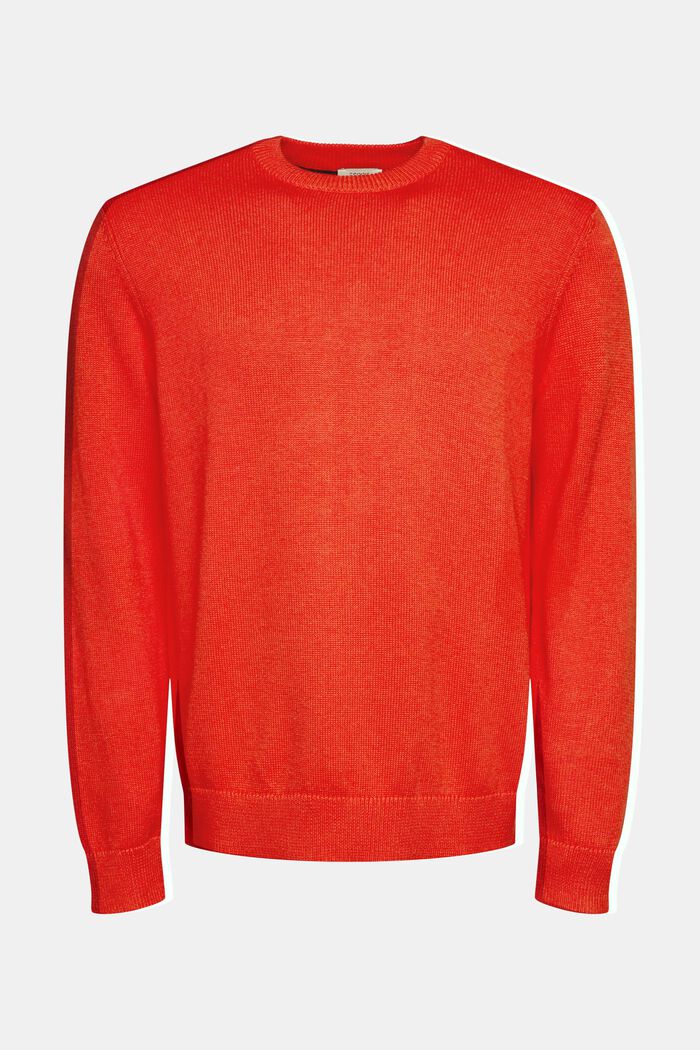 Dzianinowy sweter z ekologicznej bawełny, RED, detail image number 2