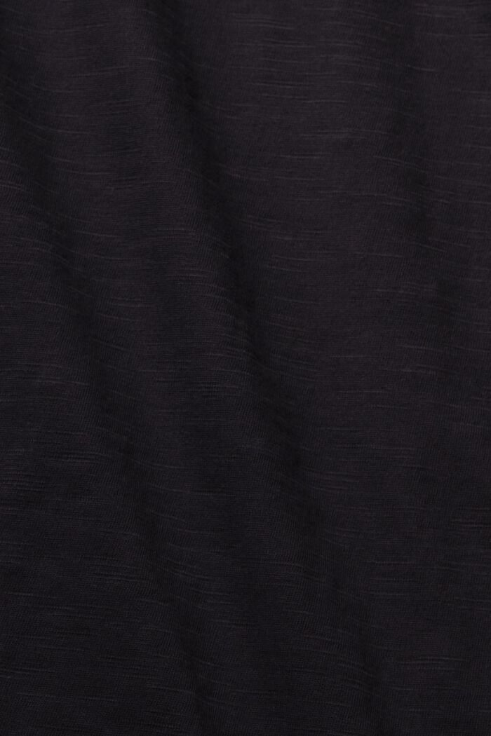 Bluzka z długim rękawem z bawełny, BLACK, detail image number 1