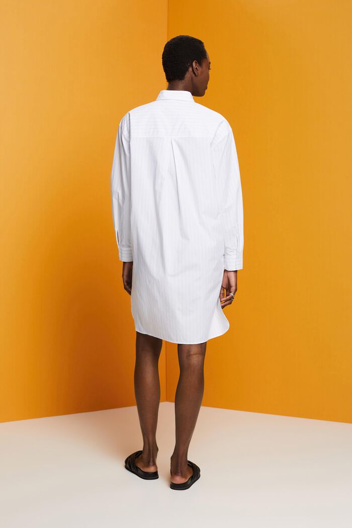 Koszulowa sukienka w paski, 100% bawełny, WHITE, detail image number 3