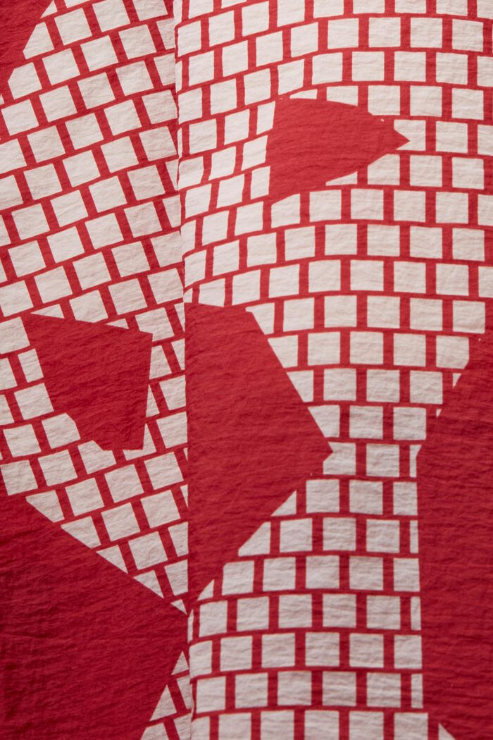 Spódnica midi ze ściąganym sznurkiem, DARK RED, detail image number 4