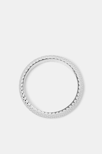 Fakturalny pierścionek ze srebra sterling