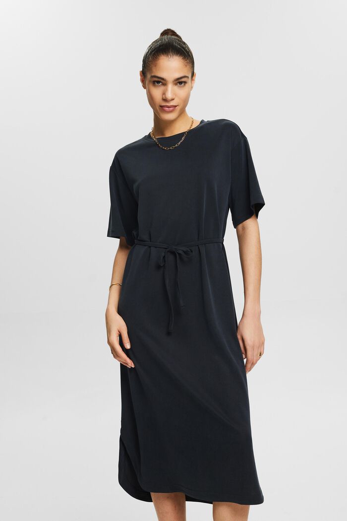 Sukienka midi w stylu T-shirtu, BLACK, detail image number 0