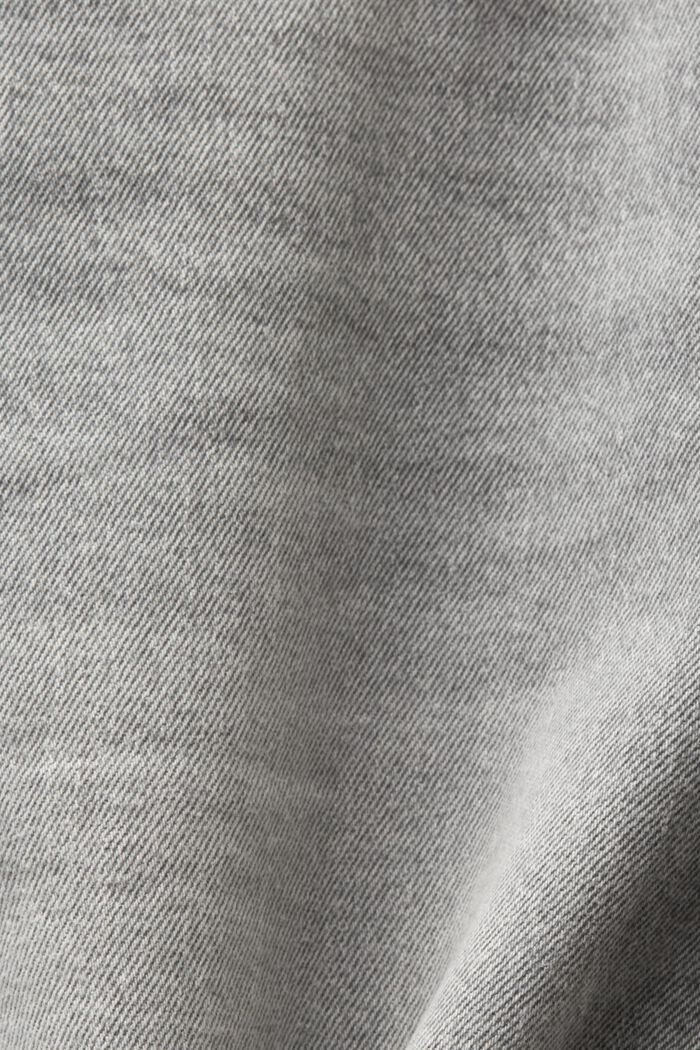 Wąskie dżinsowe szorty ze średnim stanem, GREY MEDIUM WASHED, detail image number 6