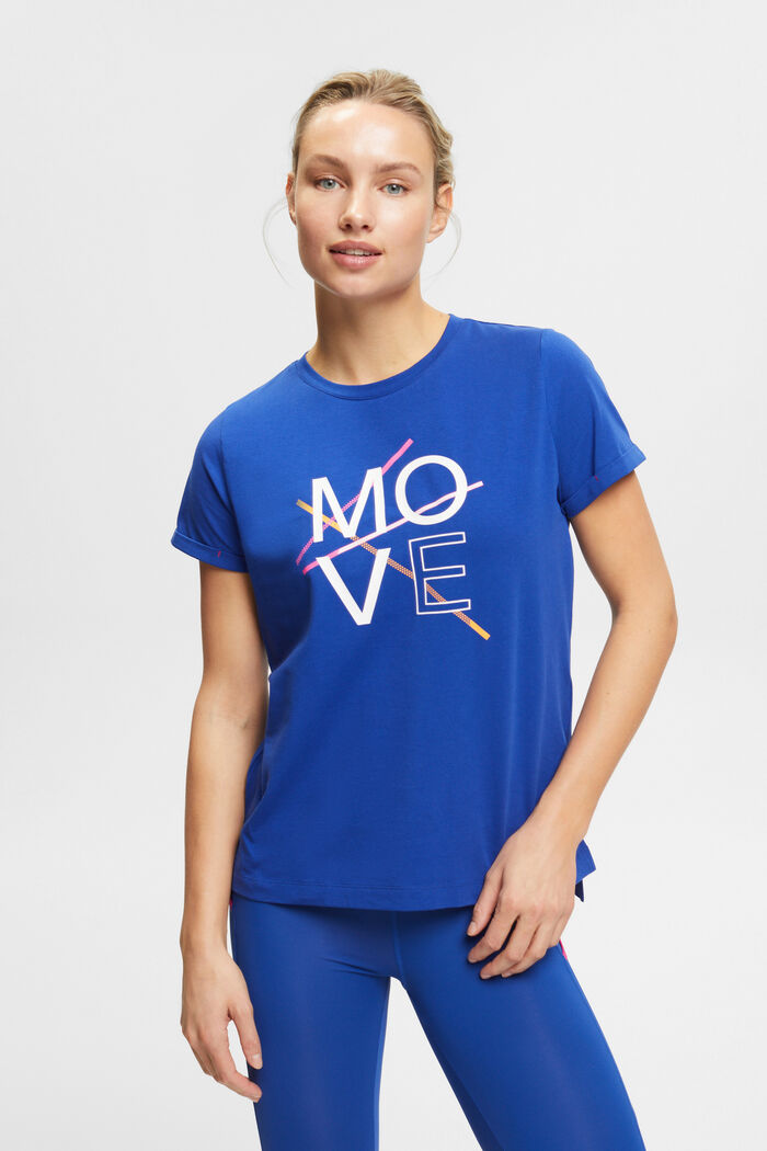Sportowa koszulka z bawełny, BRIGHT BLUE, detail image number 0
