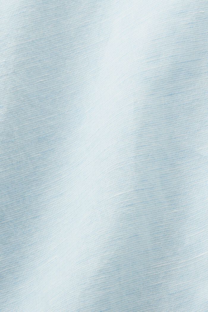 Bluzka koszulowa z lnu i bawełny, LIGHT TURQUOISE, detail image number 5