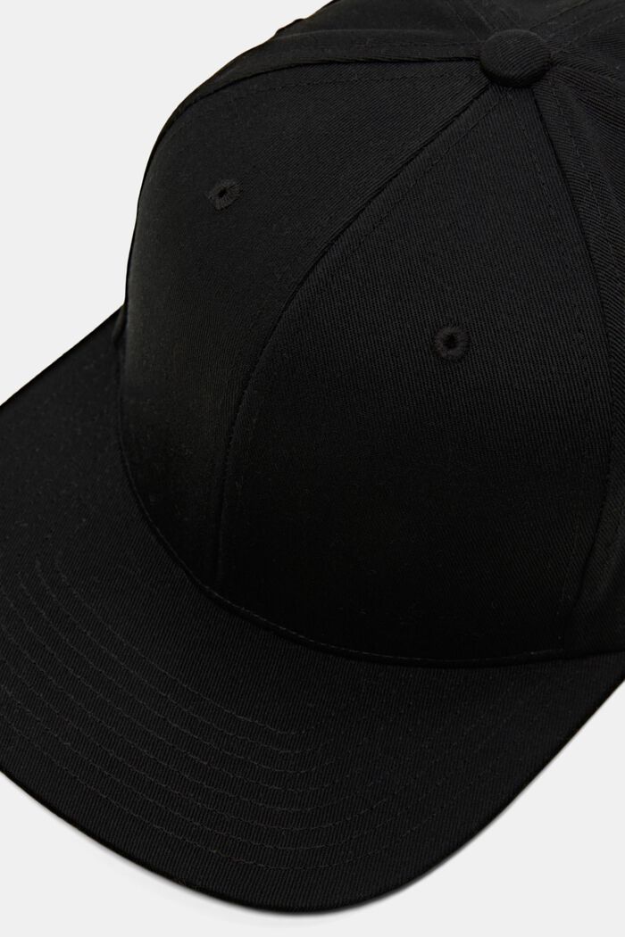 Bawełniana czapka z płaskim daszkiem, NEW BLACK, detail image number 1