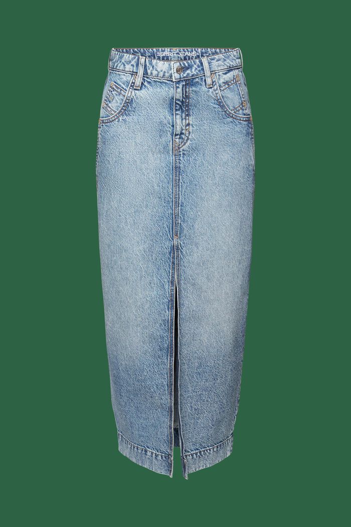 Dżinsowa spódnica maxi, BLUE LIGHT WASHED, detail image number 6
