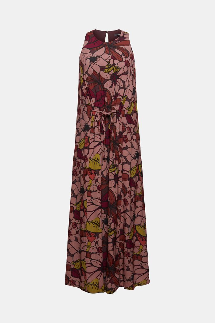 Kwiecista sukienka maxi z LENZING™ ECOVERO™, TERRACOTTA, detail image number 6
