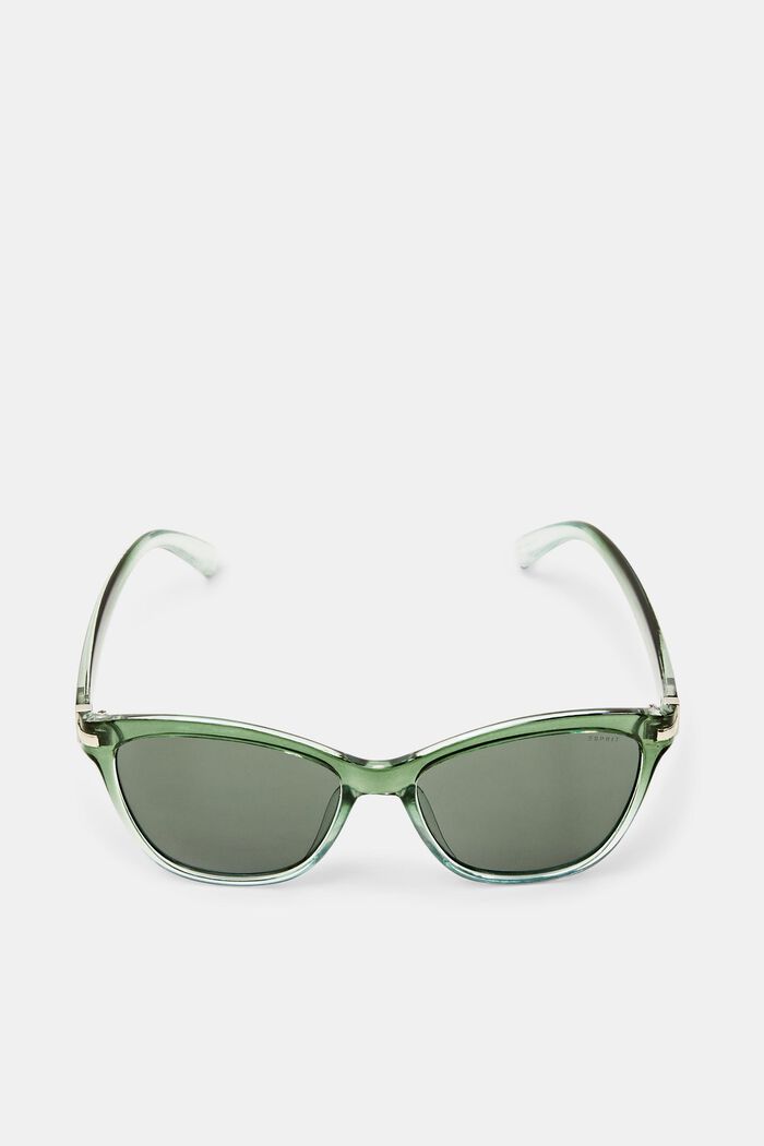 Cieniowane okulary przeciwsłoneczne w stylu „kocie oko”, GREEN, detail image number 2