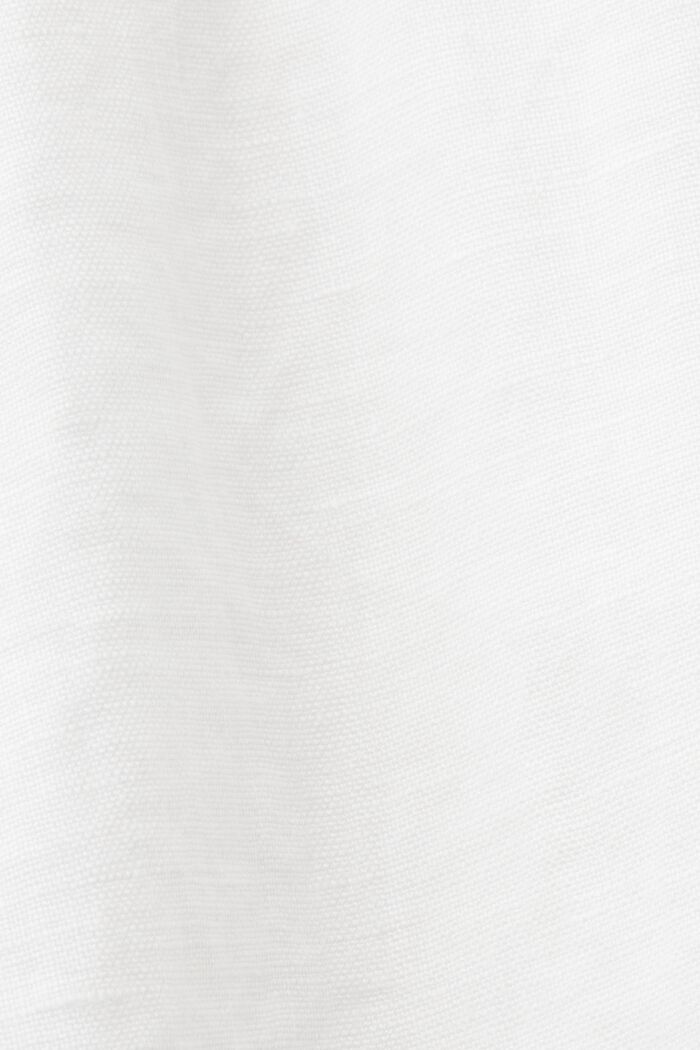 Kopertowa sukienka, 100% lnu, WHITE, detail image number 5