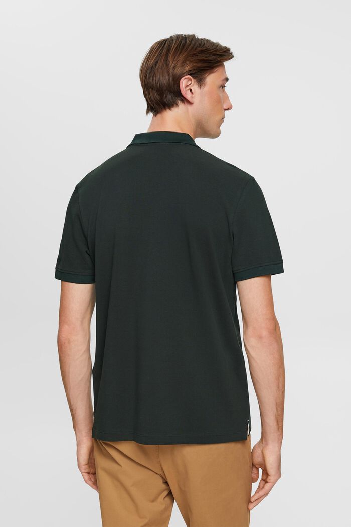 Koszulka polo, fason slim fit, DARK TEAL GREEN, detail image number 3