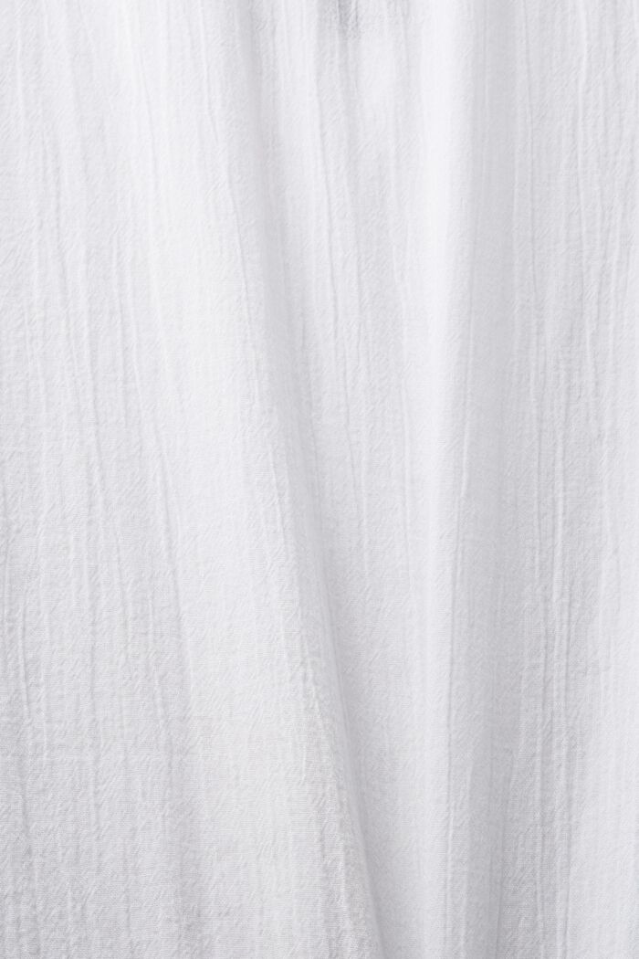 Bawełniana bluzka z haftem, WHITE, detail image number 5