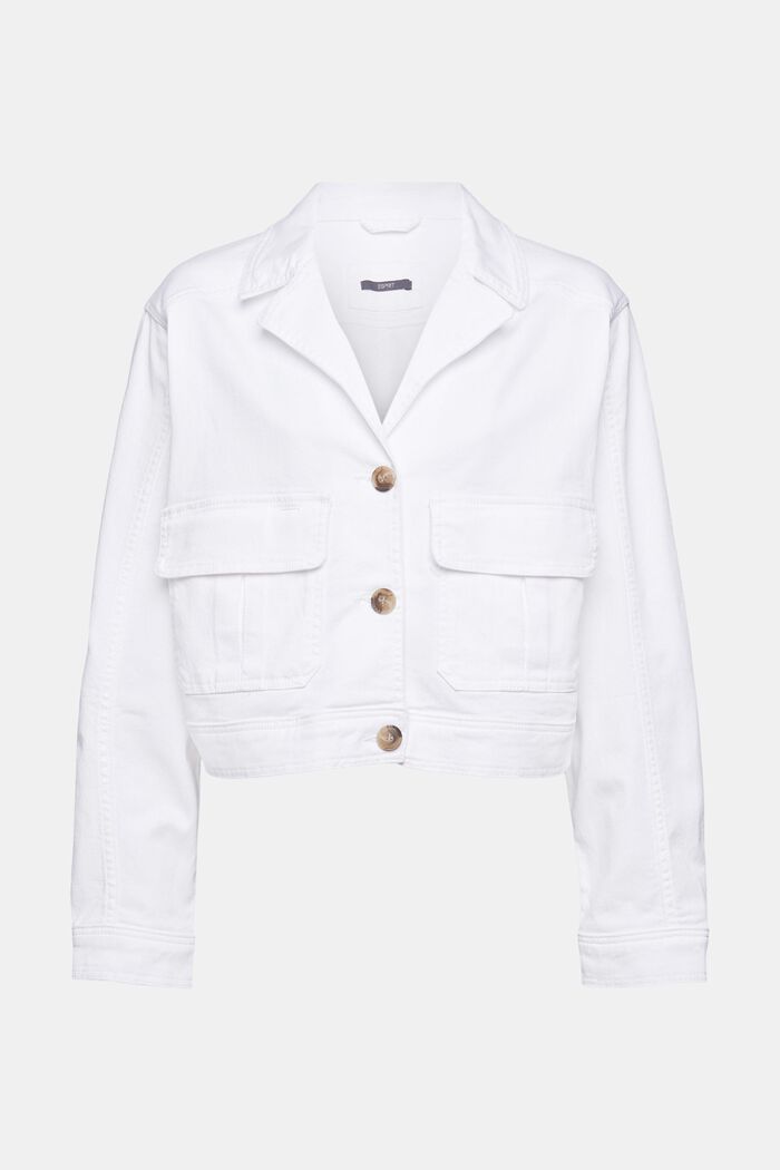 Dżinsowa kurtka w stylu oversize, WHITE, overview