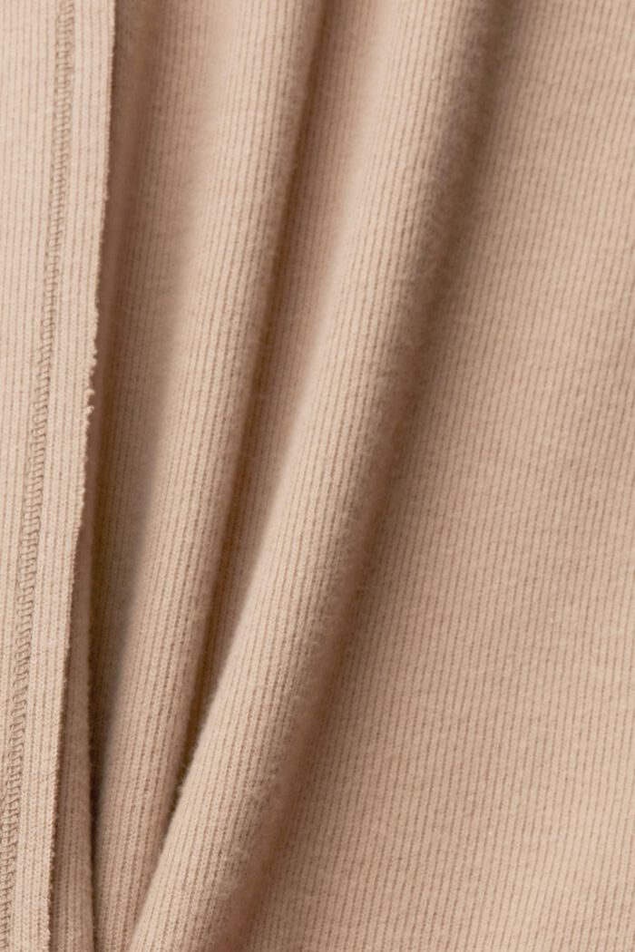 Bluza ze stójką, mieszanka z bawełną, TAUPE, detail image number 1