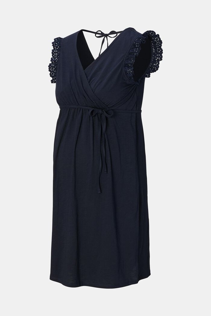 MATERNITY Ciążowa sukienka z jerseyu z funkcją karmienia, NIGHT SKY BLUE, detail image number 6