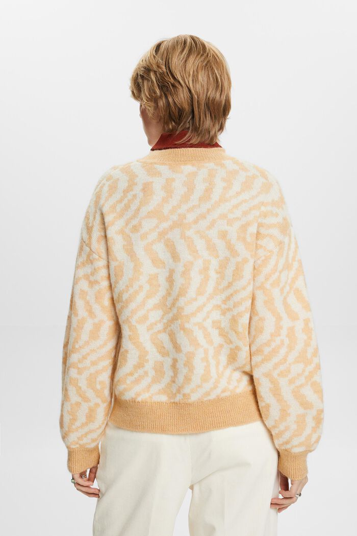 Sweter z mieszanki wełny i moheru, DUSTY NUDE, detail image number 5