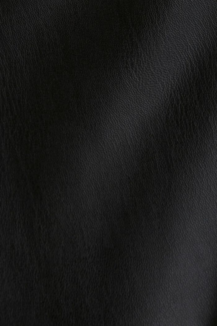 Ramoneska slim fit ze sztucznej skóry, BLACK, detail image number 4