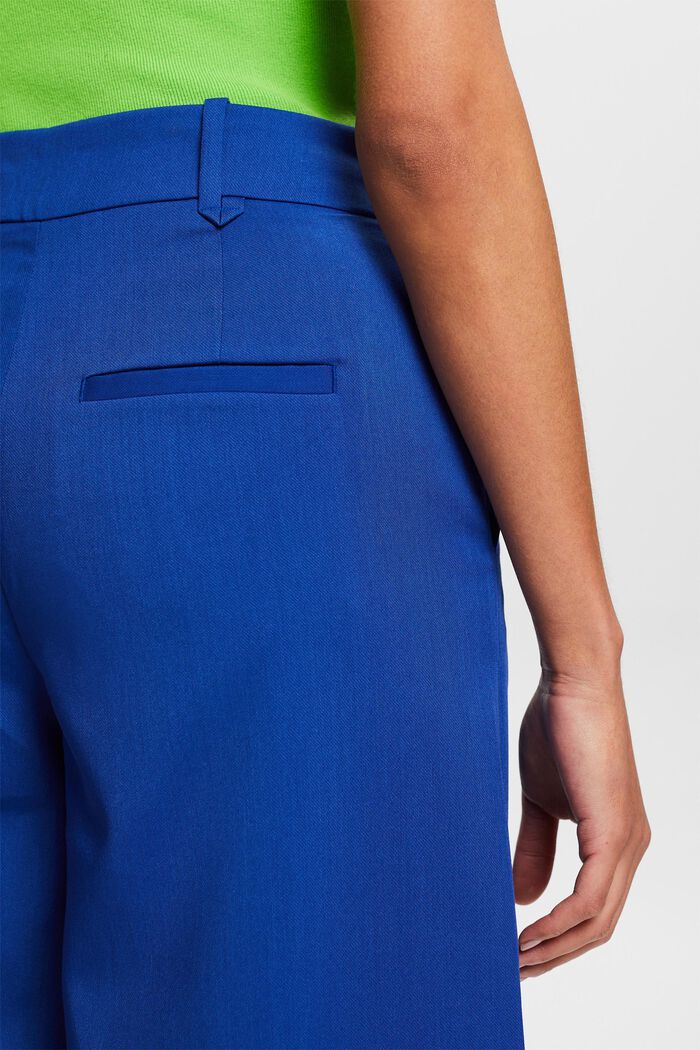Spodnie z twillu z szerokimi nogawkami, BRIGHT BLUE, detail image number 4