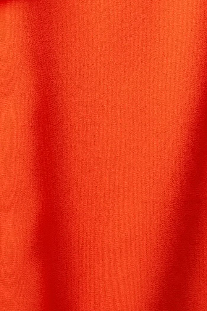 Bluzka bez rękawów z szyfonowej krepy, BRIGHT ORANGE, detail image number 5