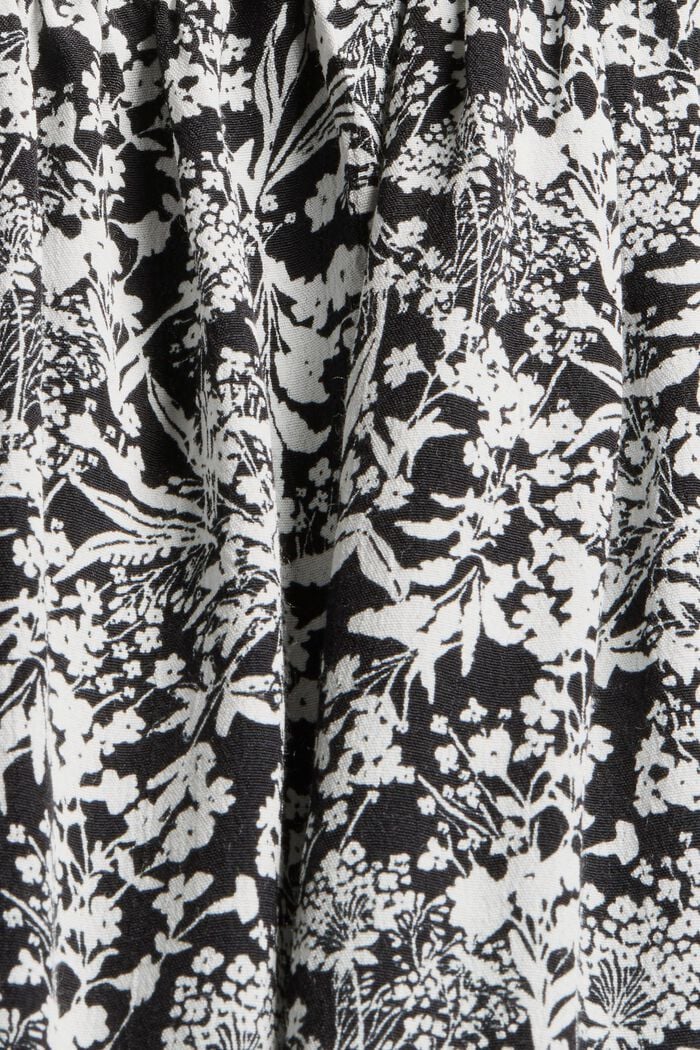 Marszczony bluzkowy top z falbanami, LENZING™ ECOVERO™, BLACK, detail image number 4