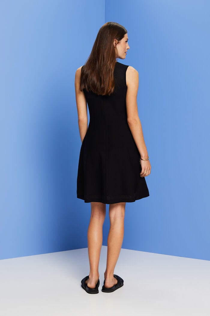 Dzianinowa sukienka mini, BLACK, detail image number 3