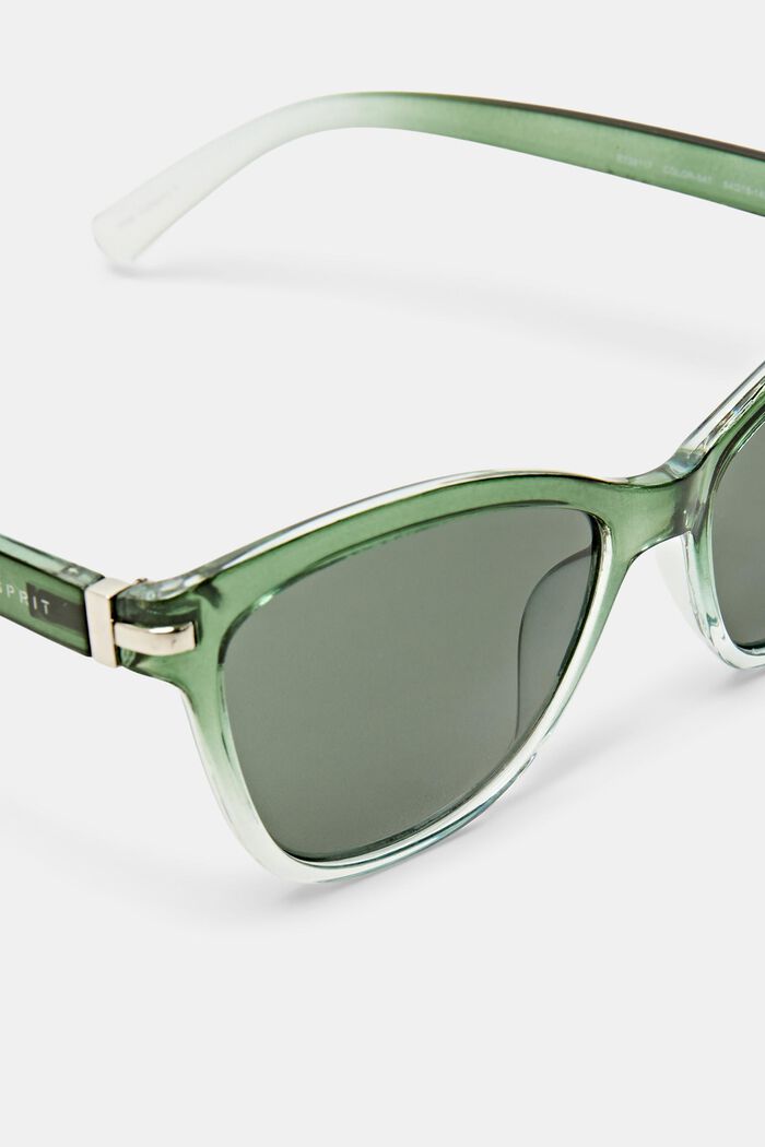 Cieniowane okulary przeciwsłoneczne w stylu „kocie oko”, GREEN, detail image number 1