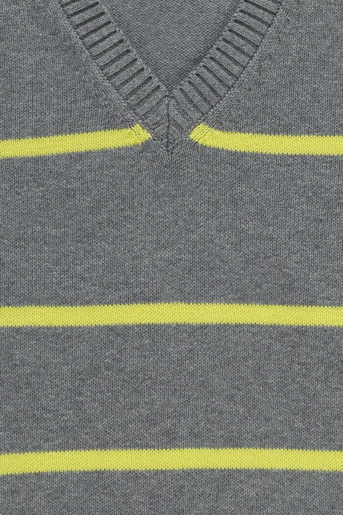 Sweter bez rękawów z dekoltem w serek, GUNMETAL, detail image number 2