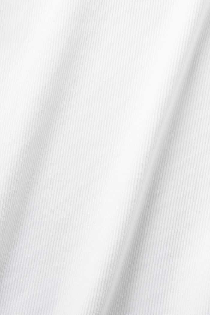 Bawełniana koszulka typu bokserka z nadrukiem, WHITE, detail image number 5
