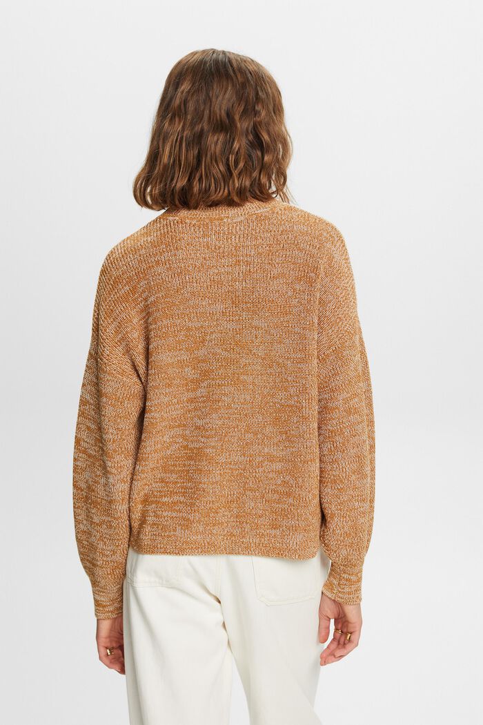 Sweter z półgolfem z prążkowanej dzianiny, CAMEL, detail image number 4
