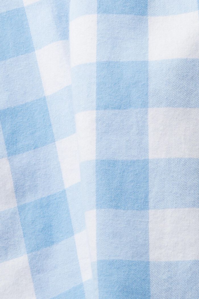 Flanelowa koszula w kratkę vichy ze zrównoważonej bawełny, BRIGHT BLUE, detail image number 7
