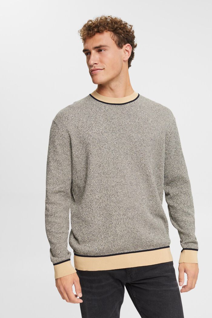 Sweter z muliny z okrągłym dekoltem, 100% bawełny
