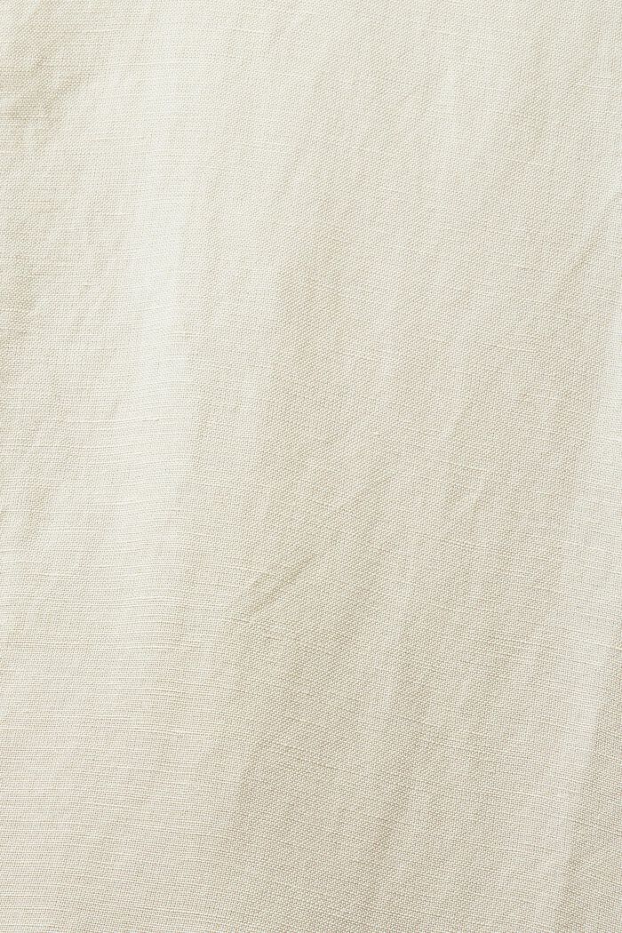 Minisukienka koszulowa z mieszanki lnianej, DUSTY GREEN, detail image number 6
