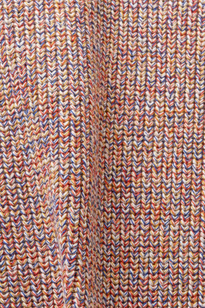 Bawełniany sweter z prążkowanej dzianiny, AMBER YELLOW, detail image number 4