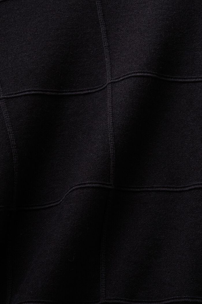 Sweter w fakturalną kratę, BLACK, detail image number 4