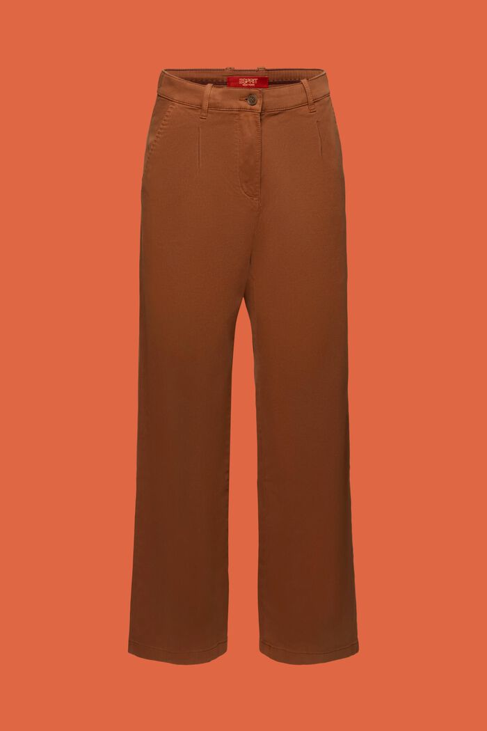 Szerokie spodnie chino z wysokim stanem, BARK, detail image number 6
